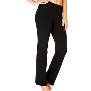 Z-667 skinnytees wide-leg fol-over  yoga pants BLACK sz M nwot